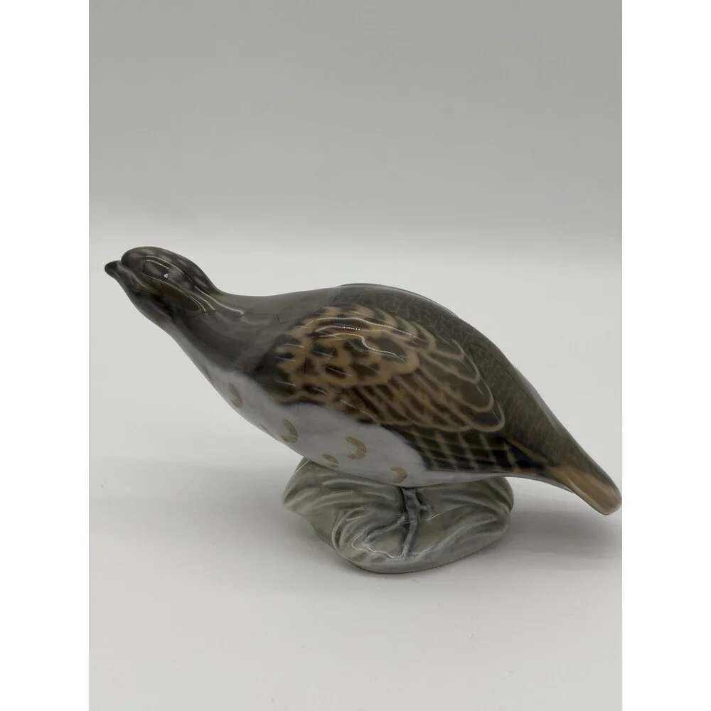 Royal Copenhagen Partridge Bird Porcelain Denmark Signed Peter Herold Figurine
